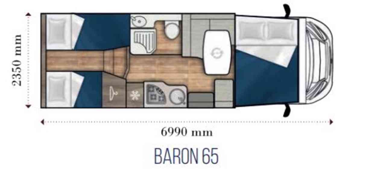 Obytný vůz Elnagh Baron 65 - foto 35