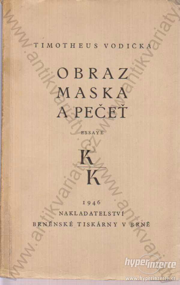 Obraz, maska a pečeť Essaye Timotheus Vodička 1946 - foto 1