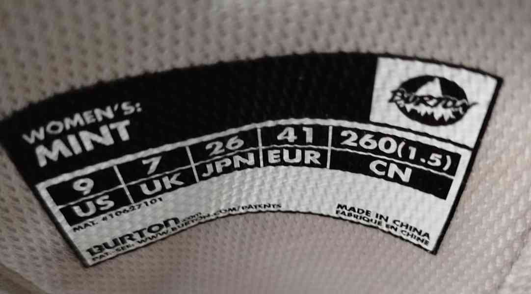 SNB boty BURTON MINT WHITE/GREY, dámské, vel.41 - foto 6