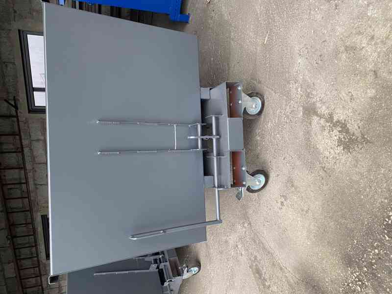 Odpadkový kontejner, kolébka, násypka, 1 m3 kontejner - foto 2