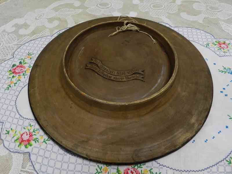 Obří secesní Talíř Vodopád Kolbacher Wasserfall J. Mareš  - foto 6