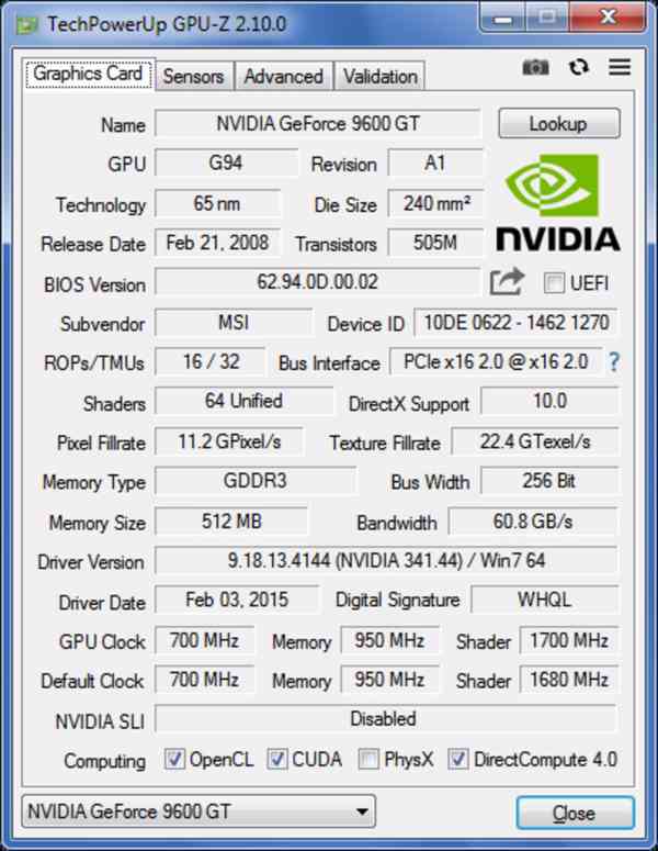 Grafická karta MSI NVIDIA GeForce 9600GT - foto 4