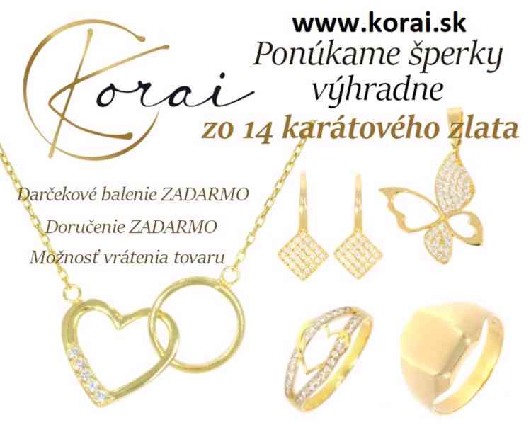 Prekrásne zlaté šperky zo 14 karátového zlata Korai - foto 3
