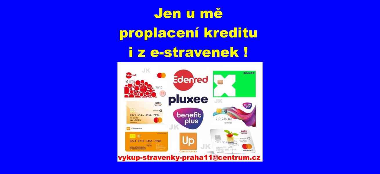 HOTOVOST za kredit nejen z karty e-stravenka ! Celá ČR! - foto 1