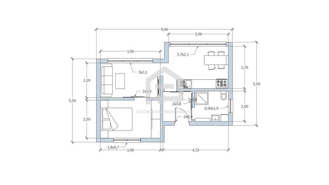 CELOROČNÍ MODULOVÝ DŮM 9x5,5M, DOPRAVA PO CELÉ ČR - foto 5