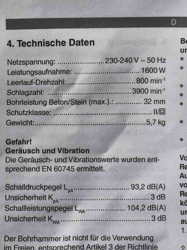 Prodám bourací kladivo KRAFTRONIC -1600 W. - foto 6