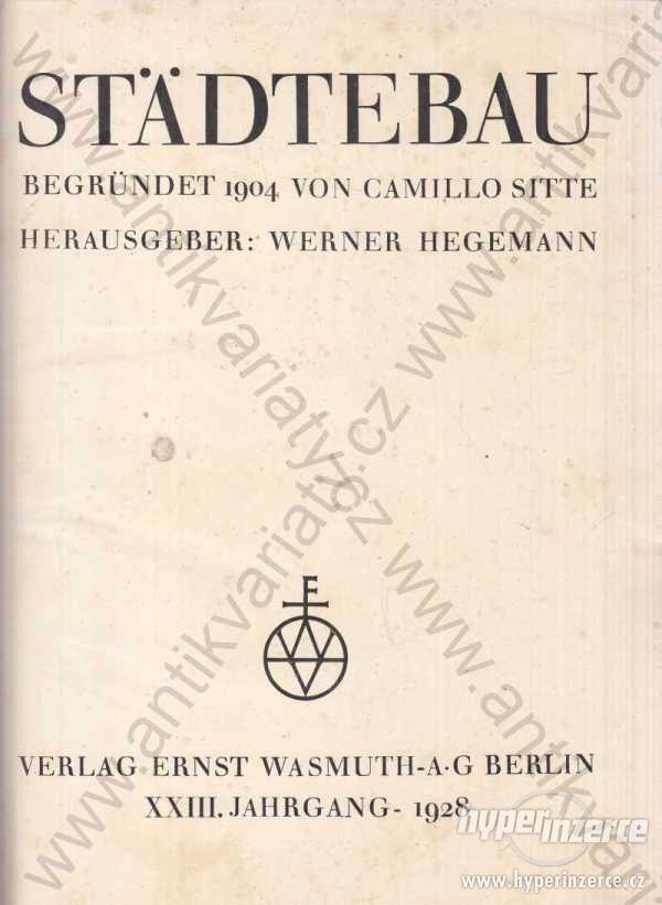 Städtebau Herausgeber: Werner Hegemann 1928 Berlin - foto 1
