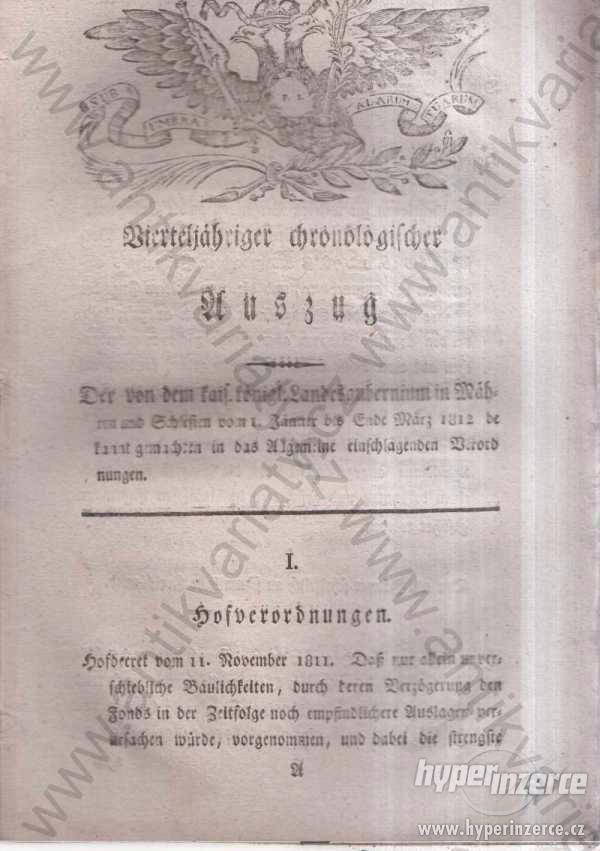 Vierteljähriger chronologischer Auszug 1812 - foto 1