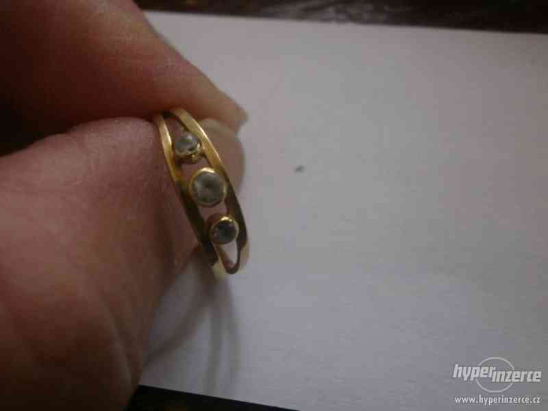 Zlatý prsten - 1,26g - foto 1