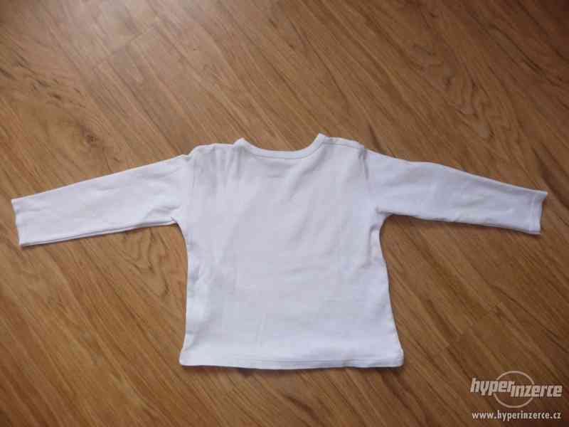 Bílé triko s kočičkou na 5-6L-vel.116 - foto 3