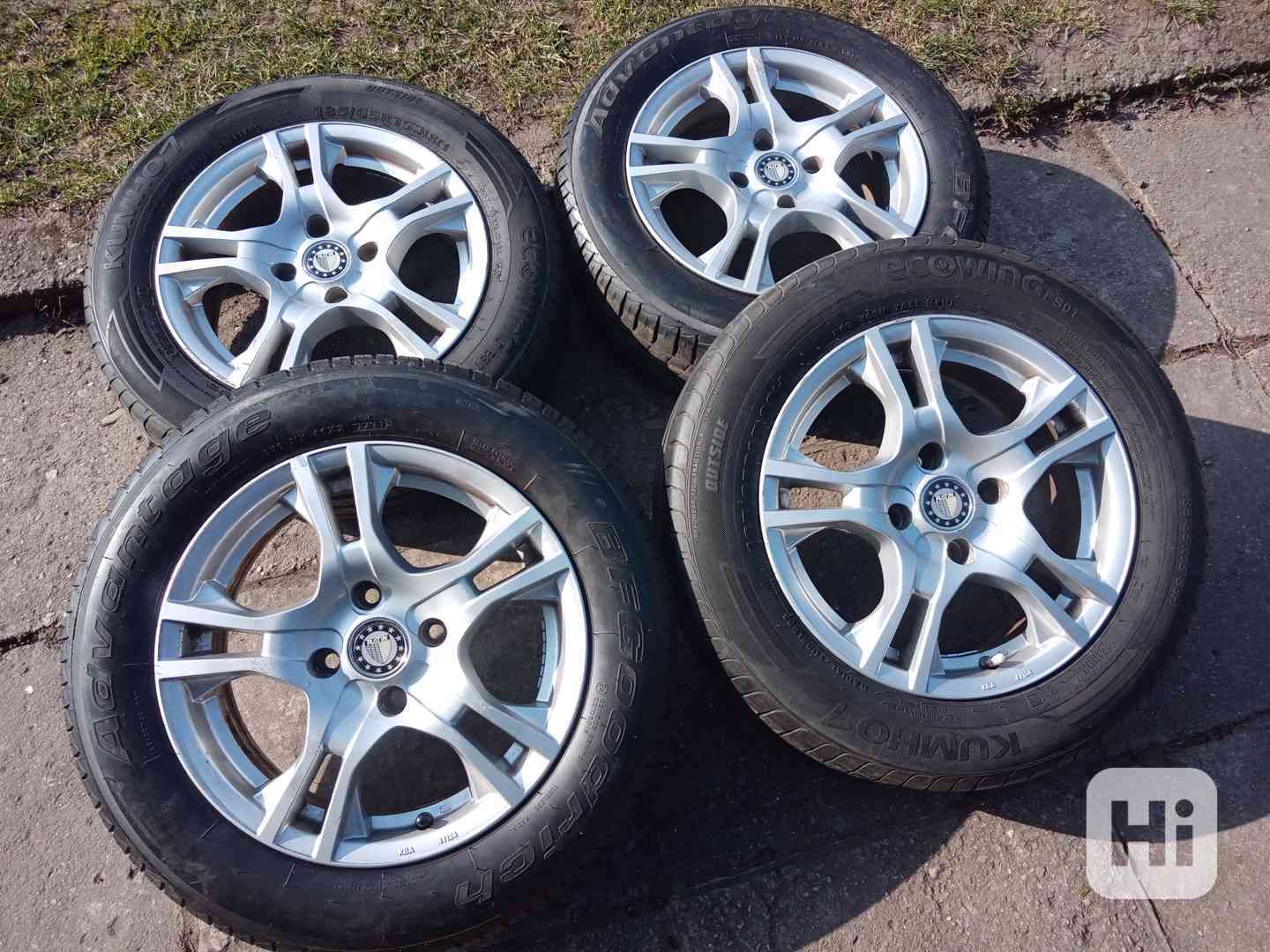 Obutá alu kola 15ky 4x108 pneu 85% CITROEN PEUGEOT - dobírka - foto 1