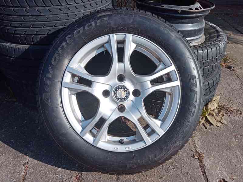 Obutá alu kola 15ky 4x108 pneu 85% CITROEN PEUGEOT - dobírka - foto 2