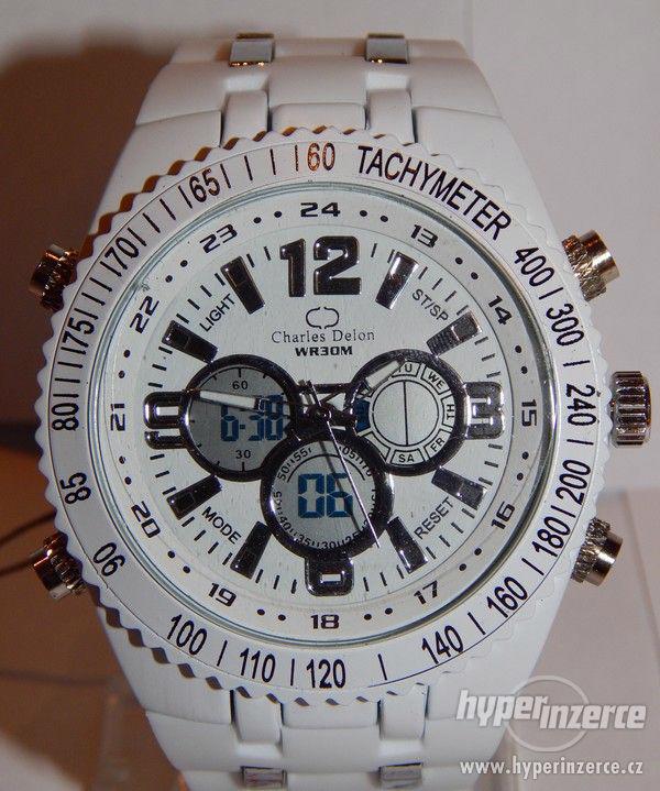 Masivní pánské sportovní hodinky quartz+digitál Charles Delo - foto 1