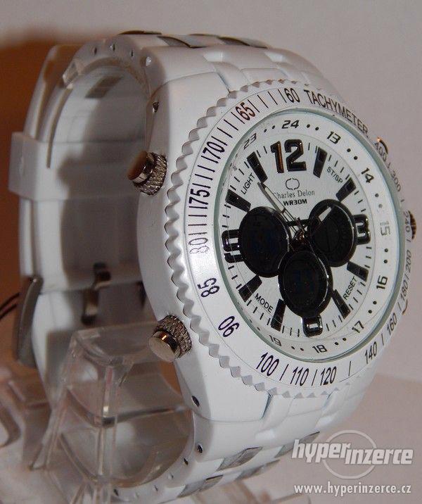 Masivní pánské sportovní hodinky quartz+digitál Charles Delo - foto 3