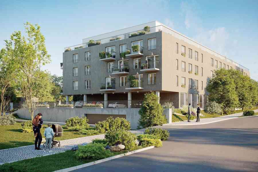 Moderní rodinný byt 3+kk s balkone v blízkosti přírody na Praze 9 v projektu Zelené kaskády. - foto 1