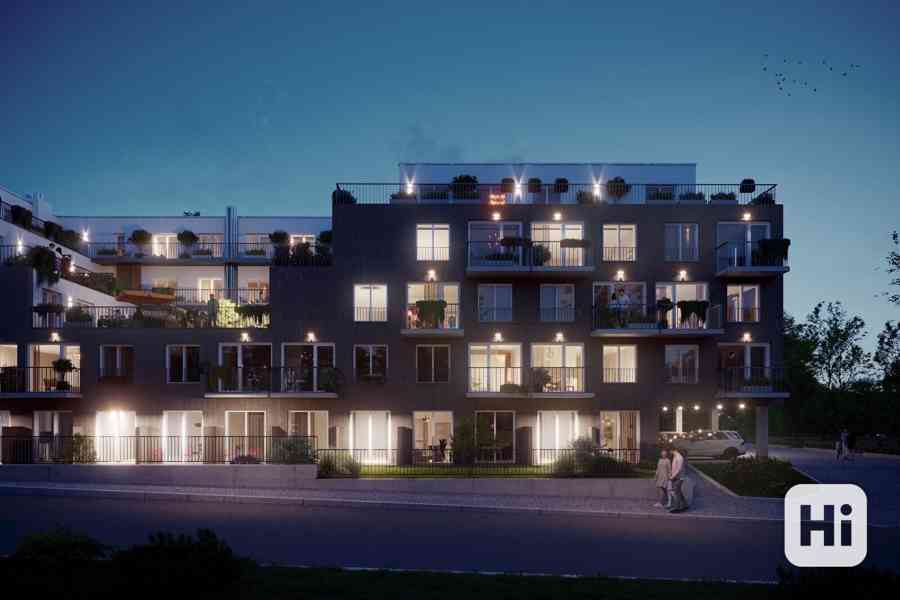 Moderní rodinný byt 3+kk s balkone v blízkosti přírody na Praze 9 v projektu Zelené kaskády. - foto 17