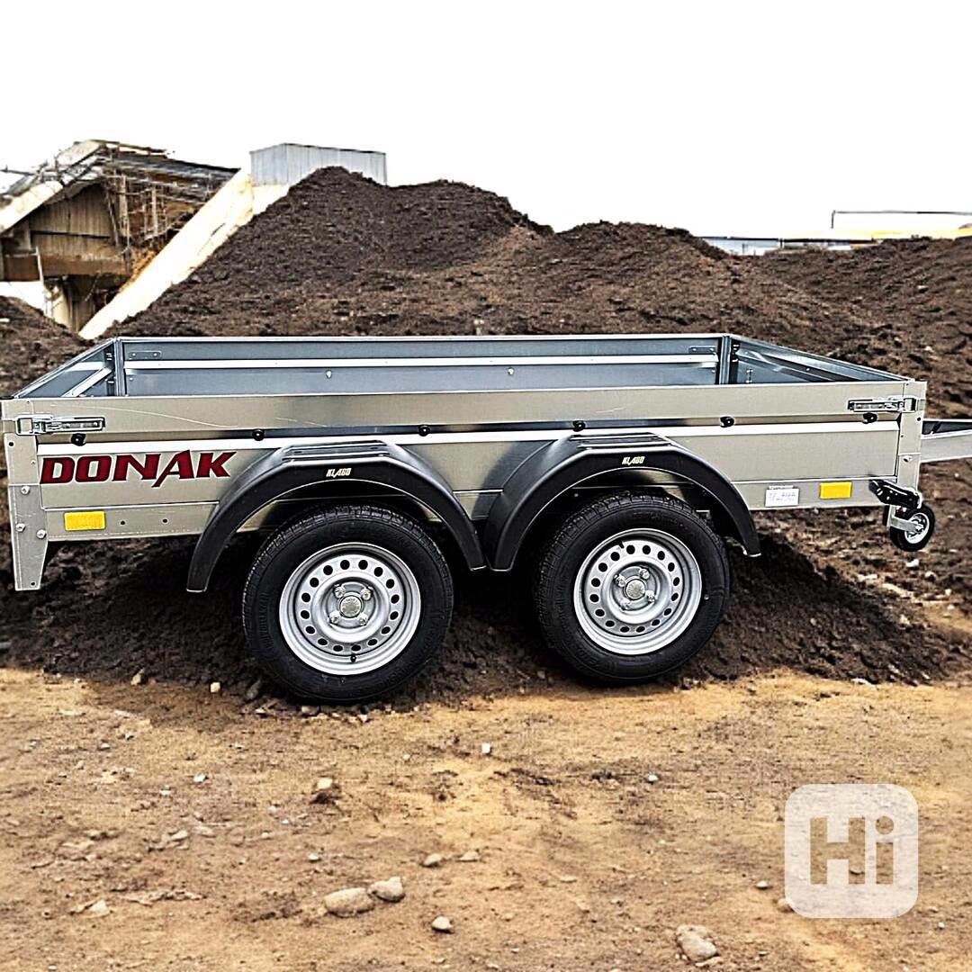 Praktický sklopný přívěsný vozík 2x náprava, 2,53m x1,30,DPH - foto 1