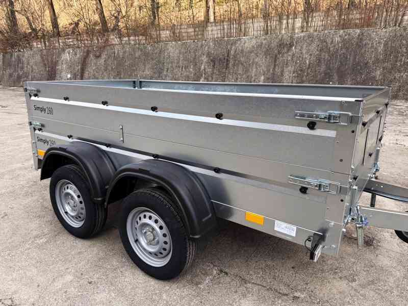Praktický sklopný přívěsný vozík 2x náprava, 2,53m x1,30,DPH - foto 15