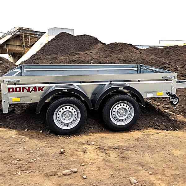 Praktický sklopný přívěsný vozík 2x náprava, 2,53m x1,30,DPH - foto 1