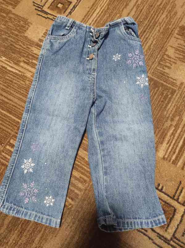 Dětské džíny s vločkami, vel. 80-86