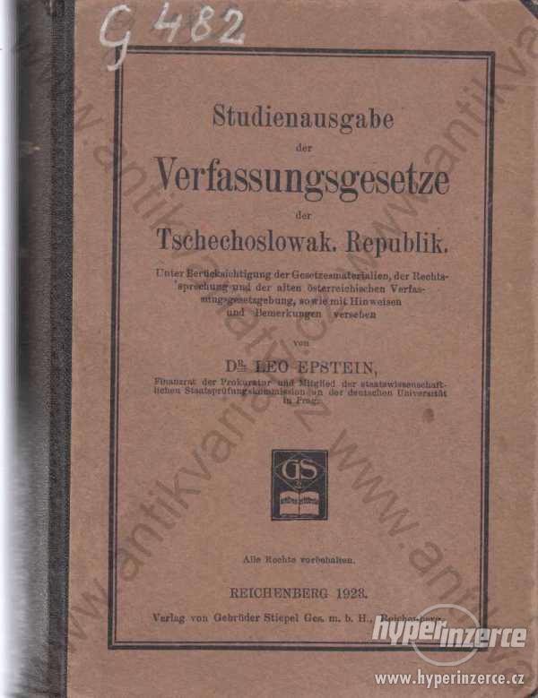 Studienausgabe der Verfassungsgesetze der Tsche... - foto 1