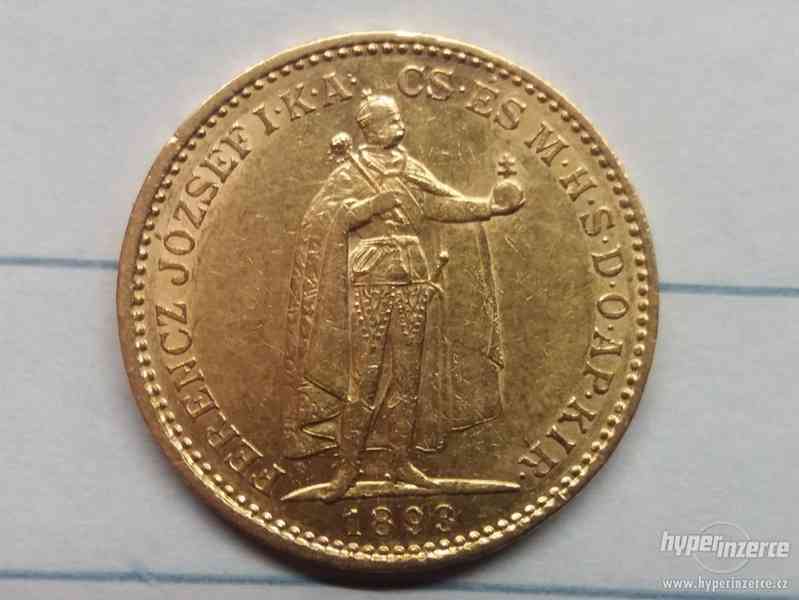 RU zlatá mince 20 koruna 1893 (uherská ražba) 4. - foto 2