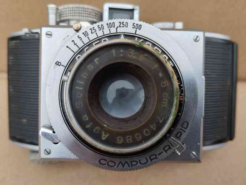 Starý fotoaparát Agfa Karat Solinar 3,5/5 Compur + pouzdro - foto 4