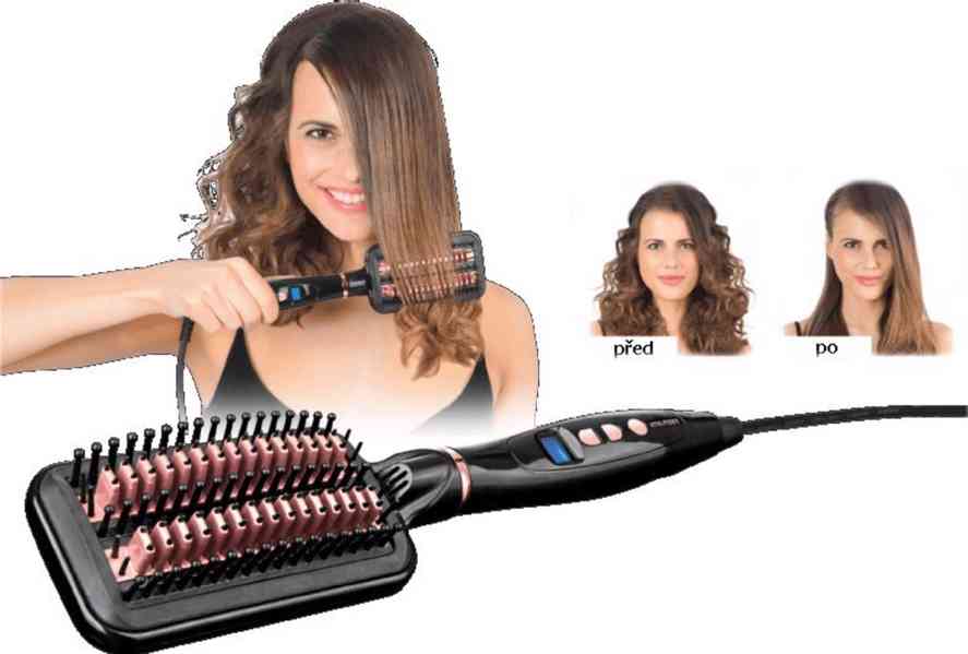 Elektrický žehlící kartáč na vlasy Viltalmaxx - nový,záruka - foto 3