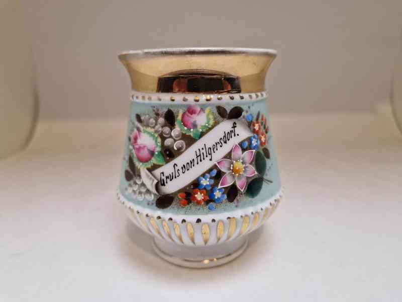 Hezký malovaný porcelánový Hrnek Mušlák - foto 7