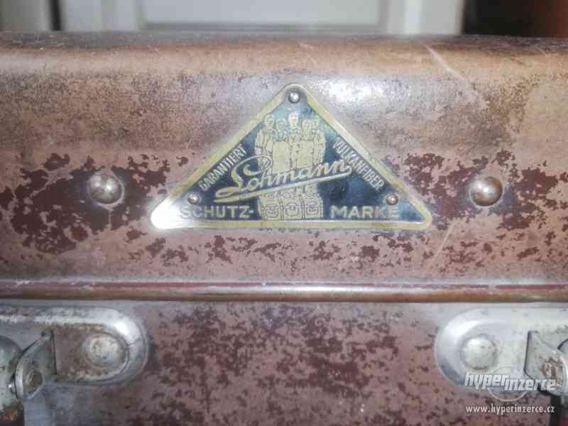 Kufřík s klíčkami - cca 70 let starý - značkový - foto 4