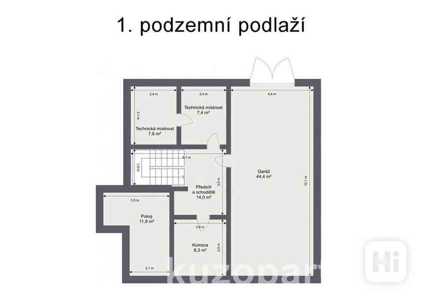 Prodej třípodlažního rodinného domu 278m2, pozemek 798m2, Chrást u Poříčan - foto 8