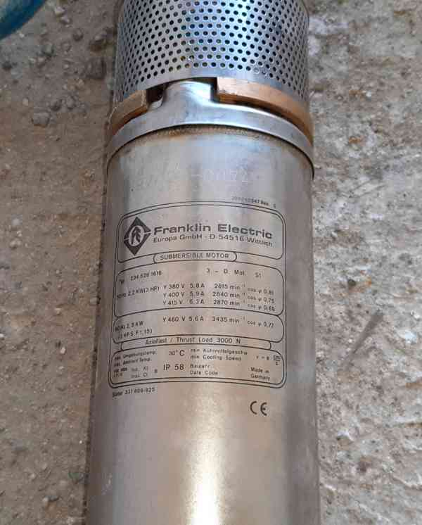 Prodám ponorné nerezové čerpadlo Calpeda Franklin 4 SD 10/12 - foto 3