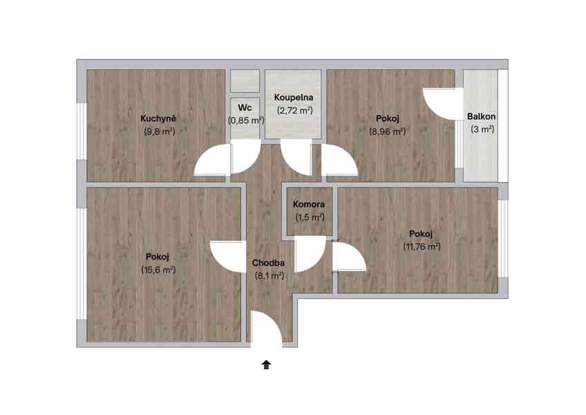  Útulný byt 3+1 v klidné části Hranic - foto 20