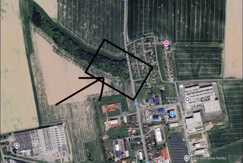 Prodej 4 pozemků– Polička (směr Litomyšl)