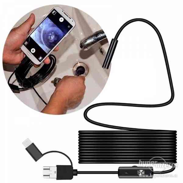 Mini USB voděodolná inspekční endoskopická kamera 7 mm-6 LED - foto 3