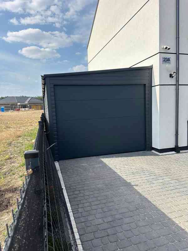 Plechova garáž 4x6m -  sekční vrata- Antracit - TS855 - foto 5