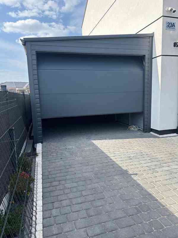Plechova garáž 4x6m -  sekční vrata- Antracit - TS855 - foto 3