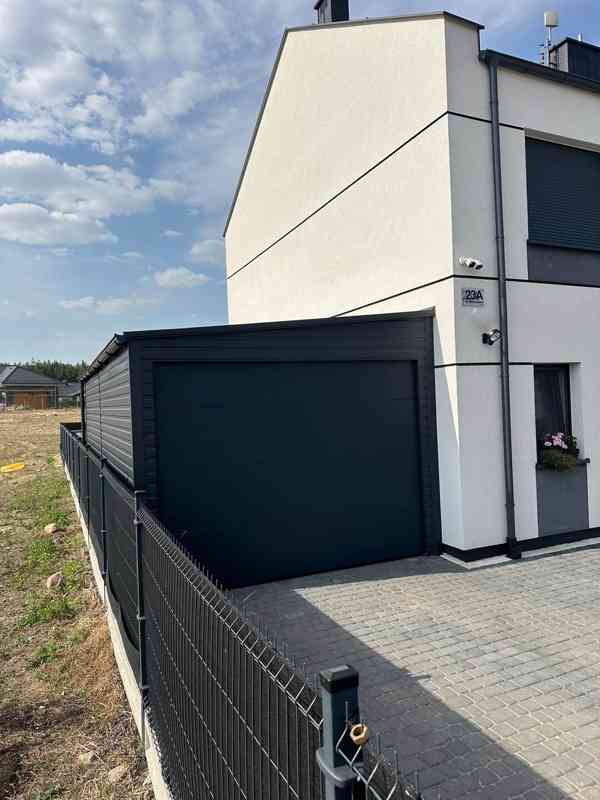 Plechova garáž 4x6m -  sekční vrata- Antracit - TS855 - foto 7