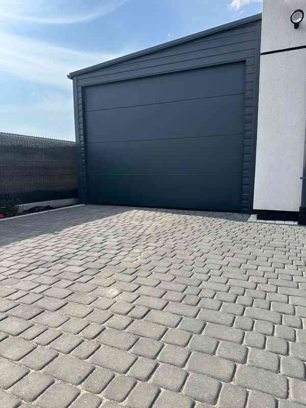 Plechova garáž 4x6m -  sekční vrata- Antracit - TS855 - foto 6