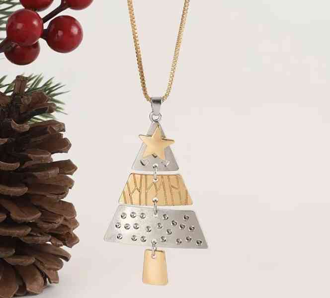 Designový náhrdelník s přívěskem vánočního stromku  - foto 7