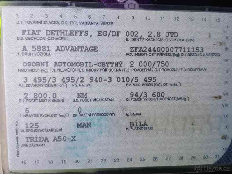 Fiat Ostatní 2,8   Dethleffs A 5881 Advantage - foto 3