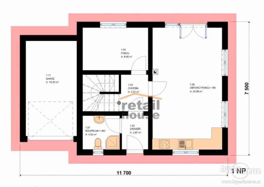 Rodinný dům Pegas New 2016 Plus, 5+kk+G, 113 m2 - foto 9