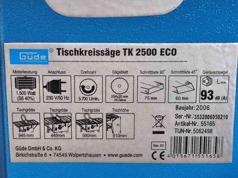 Prodám NEPOUŽITOU stolní kotoučovou pilu GÜDE TK 2500 ECO -H - foto 6