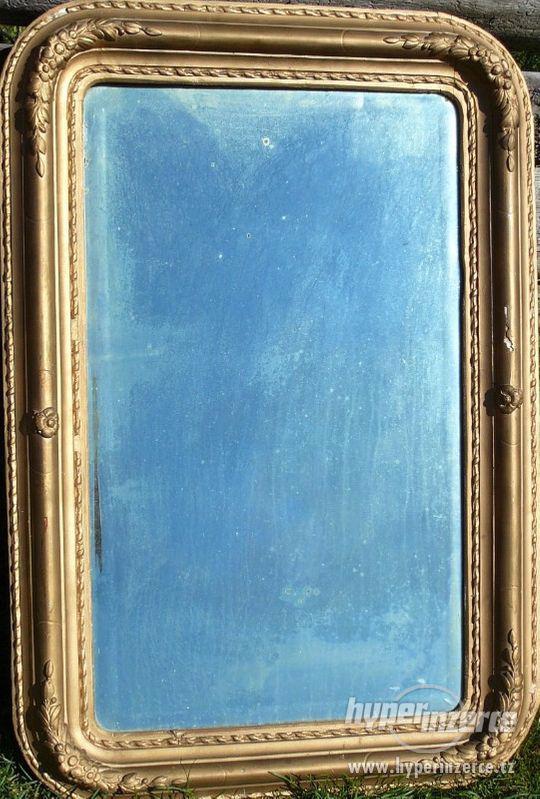 Starožitné Zrcadlo v Drevenom ráme z 19. storočia - foto 1