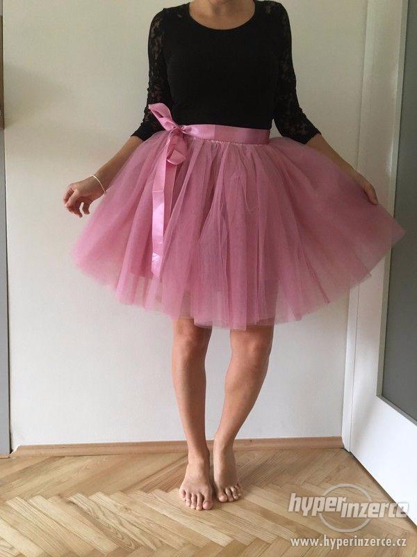 tutu sukně nadýchaná šifonová plesová - foto 2