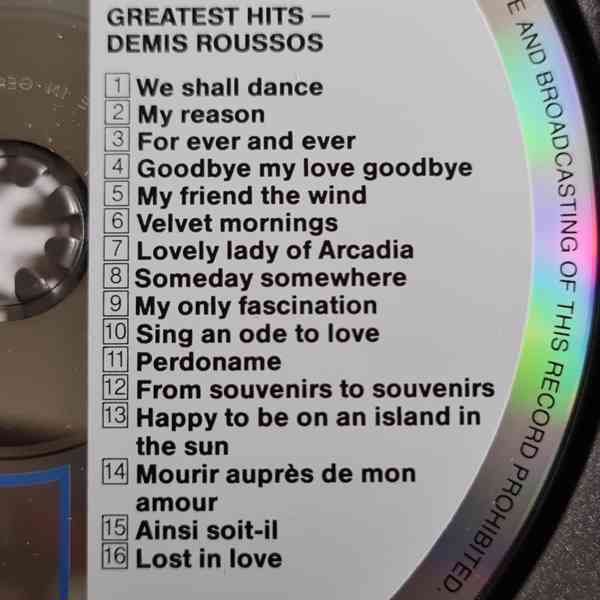 CD - DEMIS ROUSSOS / Greatest Hits - foto 2