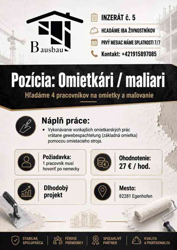 Omítkáři / Malíři – Německo 