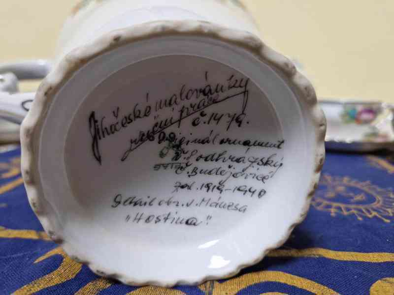 Kávový servis 5 osob Jihočeské malovánky V. Podrázský - foto 12