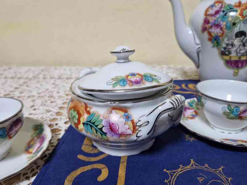 Kávový servis 5 osob Jihočeské malovánky V. Podrázský - foto 5