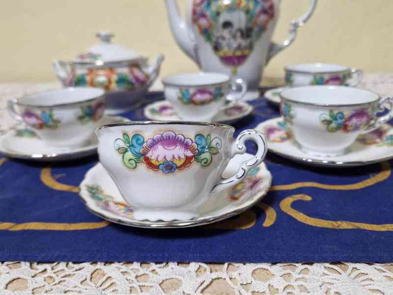 Kávový servis 5 osob Jihočeské malovánky V. Podrázský - foto 2